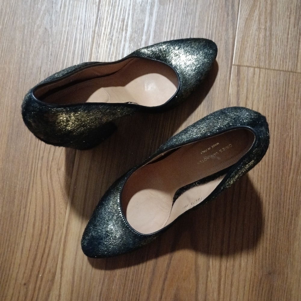 Dries Van Noten Pony Style Calfskin Black Heel Pumps - Picture 7 of 15